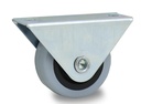 RUEDA CAMERA FIJA GOMA GRIS