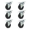RUEDA GOMA GIRAT. 40mm PACK X 6u.