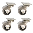 RUEDA GOMA GRIS CROMADA 40mm BASE 133 PACK X 4u.