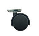 RUEDA NYLON DOBLE NEGRA 40mm  BASE 13