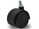 RUEDA NYLON DOBLE NEGRA 50mm 5/16"