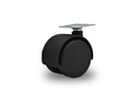 RUEDA NYLON DOBLE NEGRA 50mm BASE