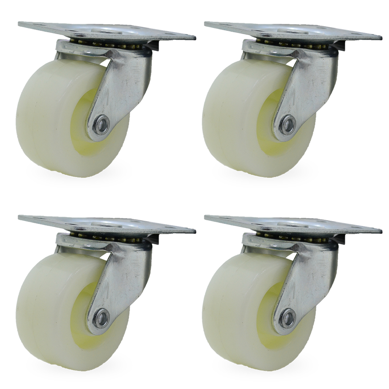 RUEDA NYLON GIRAT. 75mm PACK X 4u.