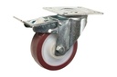 RUEDA NYLON PU. GIRAT. 100x32mm C/FRENO