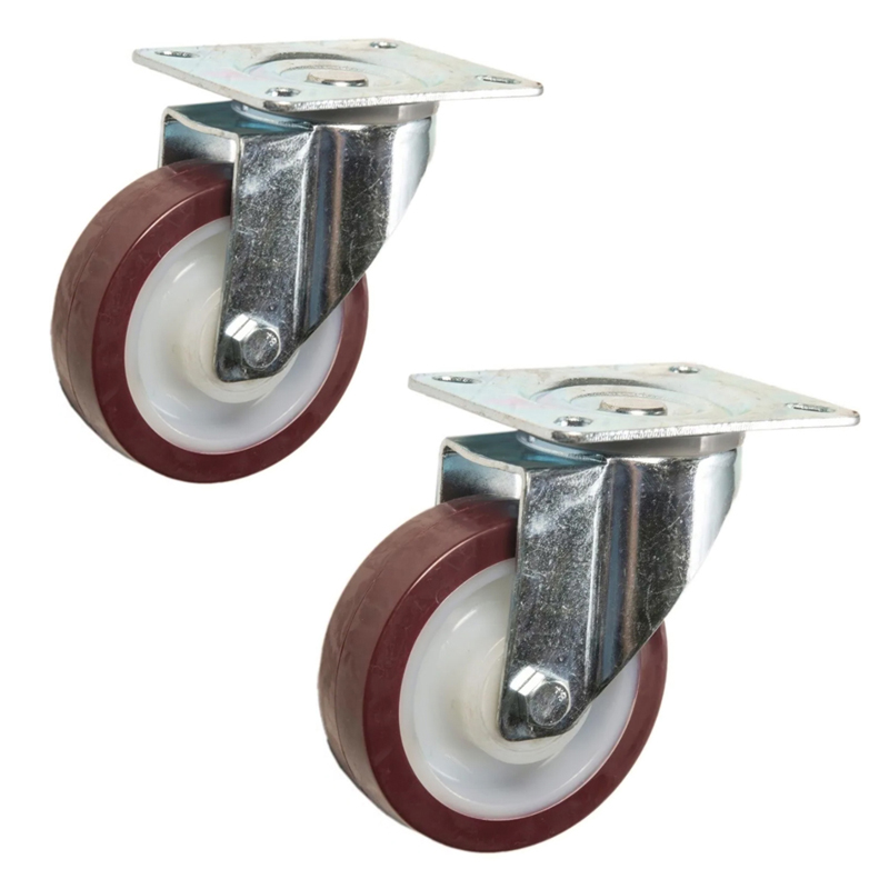 RUEDA NYLON/POLIURETANO GIRAT. 80mm PACK X 2u.