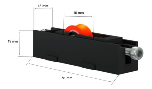 RUEDA SIMPLE CAJA PLASTICA - LINEA MODENA 45 x1u.