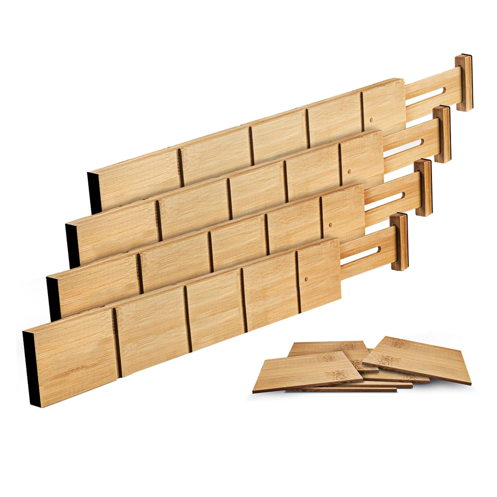 SEPARADORES ORGANIZADORES PARA CAJONES BAMBU 43-56cm. 