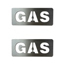 SEÑAL GAS 50X120 MM ACERO INOXIDABLE PACK X 2u.