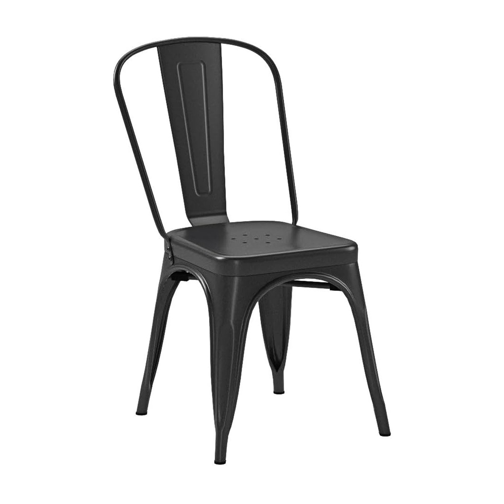 SILLA METALICA COLOR NEGRO TOLIX