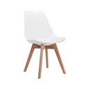 SILLA TULIP COLOR BLANCA ESTRUCTURA MADERA