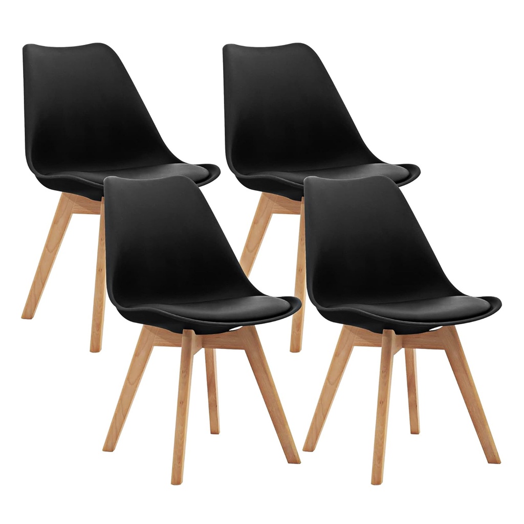SILLA TULIP COLOR NEGRO COMBO X 4u.