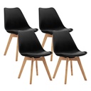 SILLA TULIP COLOR NEGRO COMBO X 4u.