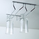 SOPORTE DE COPAS DOBLE SUPERIOR ACERO CROMADO