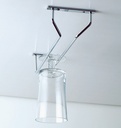 SOPORTE DE COPAS SIMPLE SUPERIOR ACERO CROMADO