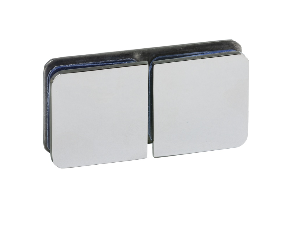 SOPORTE FIJO 180° CROMADO (VIDRIO-VIDRIO) x1u.