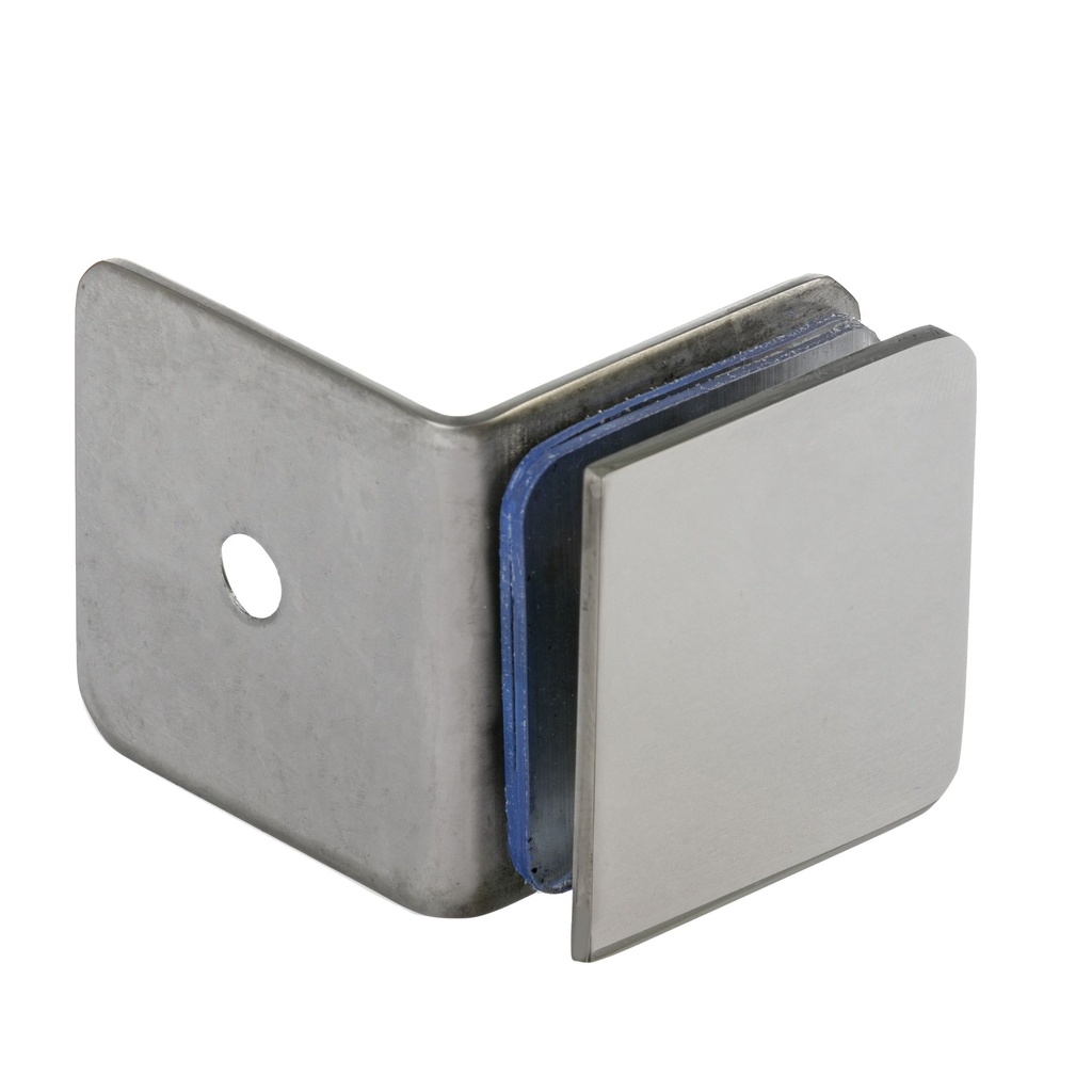 SOPORTE FIJO 90° ACERO INOXIDABLE (VIDRIO-PARED) x1u.