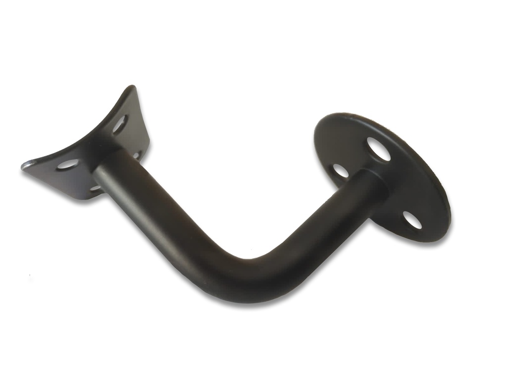 SOPORTE PASAMANO ACERO INOXIDABLE NEGRO CURVO APLICAR