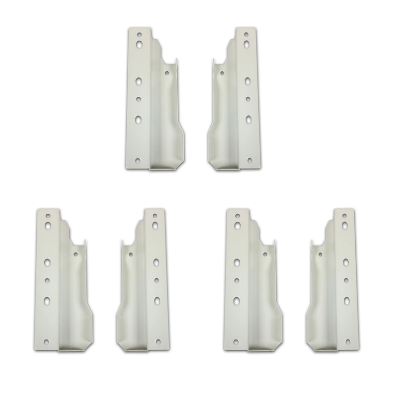 SOPORTE TRASERO P/CORREDERAS OCULTAS 135mm BCO PACK X 3 PARES