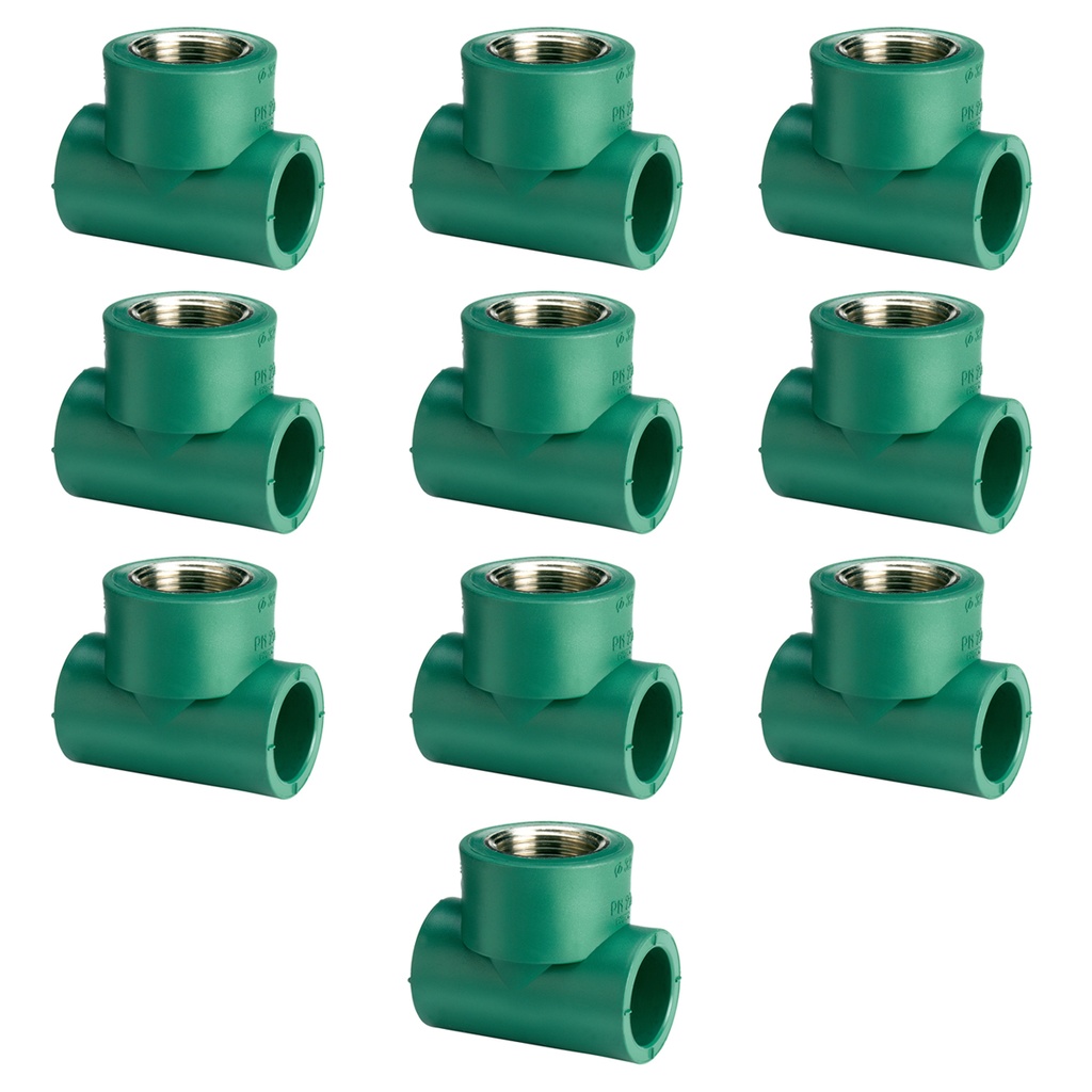 TEE FUSION R. METALICA 20mm X 1/2" PACK X 10u.