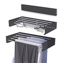 TENDER NEGRO PLEG. PARED CHAPA/ALUMINIO 80x10.5x40cm