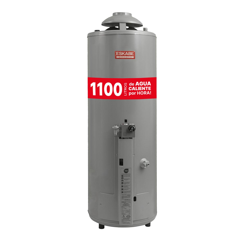 TERMOTANQUE SALIDA VERT. DE 5" ALTA RECUP.1100L/H GRIS MULTIGAS