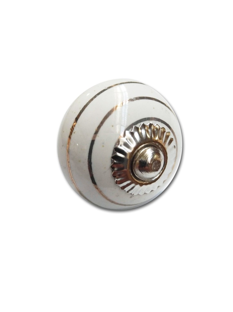 TIRADOR CERAMICO VINTAGE REDONDO C/CIRCULOS  x1u.