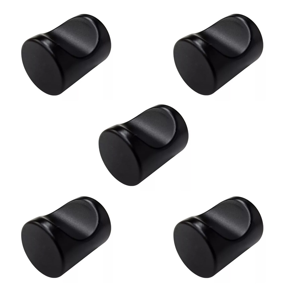 TIRADOR CILINDRO NEGRO 16x20mm PACK x5U.