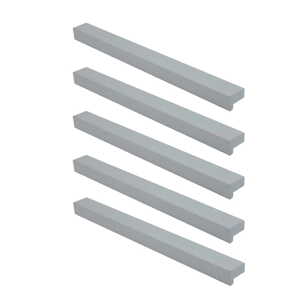 TIRADOR DE ALUMINIO 001 "L" 32mm ENTRE TORNILLOS PACK X 5u.