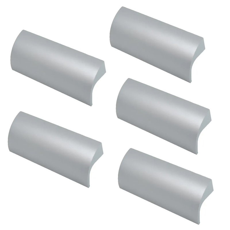 TIRADOR DE ALUMINIO 004 64mm ENTRE TORNILLOS PACK X 5u.