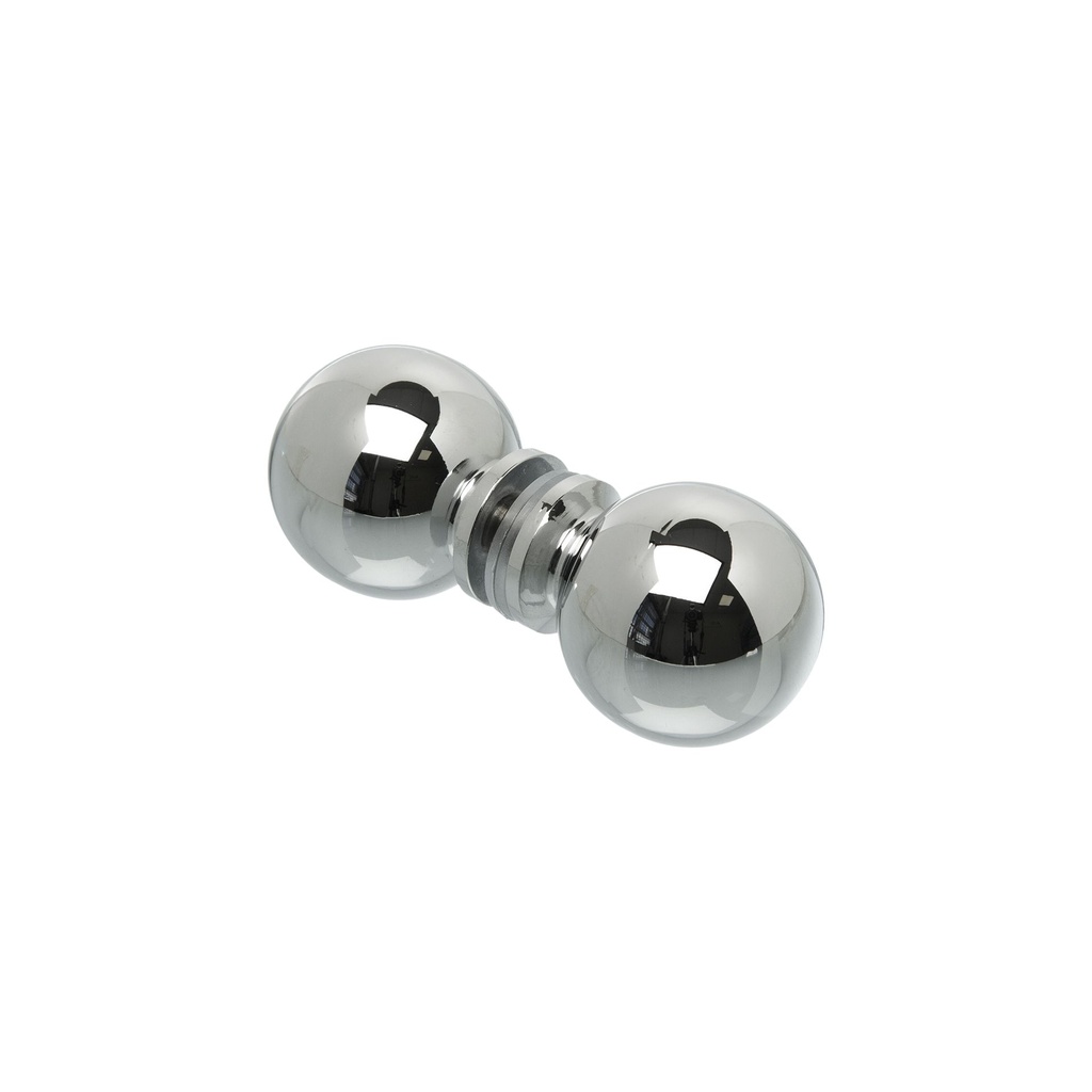 TIRADOR PARA VIDRIO MOD ESFERICO JUEGO CROMO