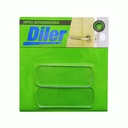 TOPE AUTOAD. RECTANG. TRANSPARENTE - BLISTER x 2