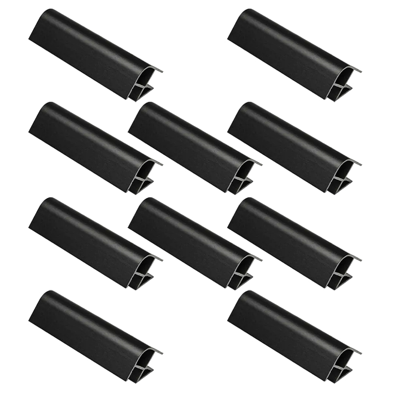 UNION ZOCALO 90° 120mm NEGRO PACK X 10u.