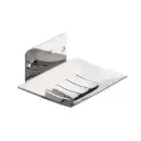 JABONERA BASE PLANA RECTANGULAR 120x78x35mm CROMADA