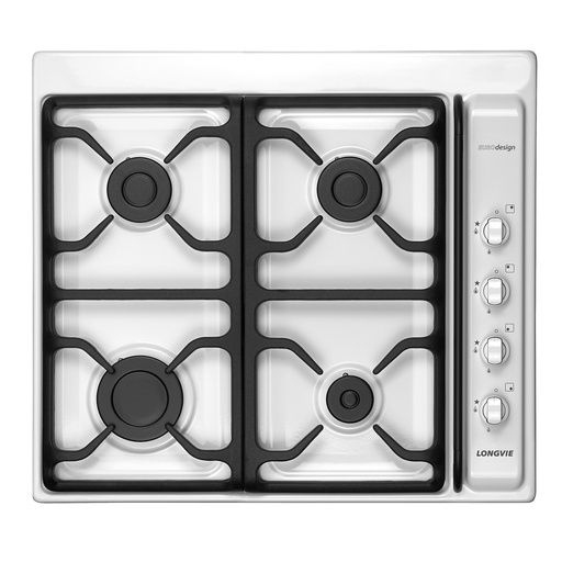 [LO.A6600BF] ANAFE A GAS CUATRO HORNALLAS BLANCO ENCAST. REJ. FUND. x1u.