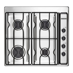 ANAFE A GAS CUATRO HORNALLAS INOX. ENCAST. LINEA ECO x1u.