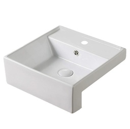 BACHA DE PORCELANA DE EMPOTRAR (con 1 AGUJERO) 410x410x150 mm