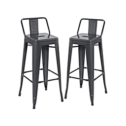BANQUETA TOLIX ESTILO INDUSTRIAL COLOR NEGRO COMBO X 2u.