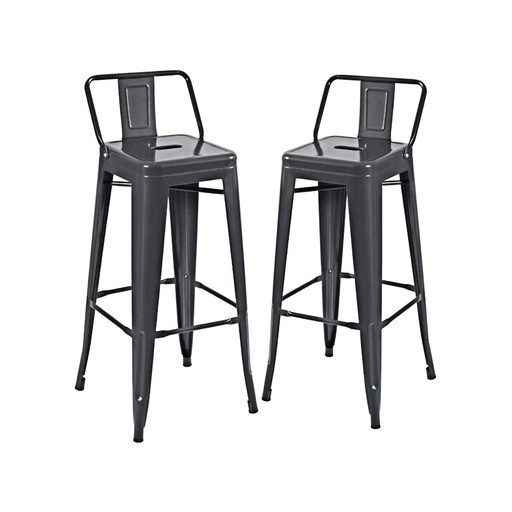 [ML.752] BANQUETA TOLIX ESTILO INDUSTRIAL COLOR NEGRO COMBO X 2u.