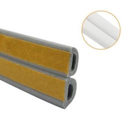 BURLETE AUTOADHESIVO MODELO "D" GOMA 5,2 mts BLANCO