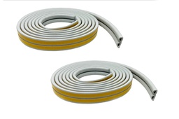 BURLETE AUTOADHESIVO MODELO "E" GOMA 5,2 mts BLANCO