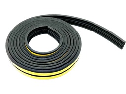 BURLETE AUTOADHESIVO MODELO "E" GOMA 5,2 mts NEGRO