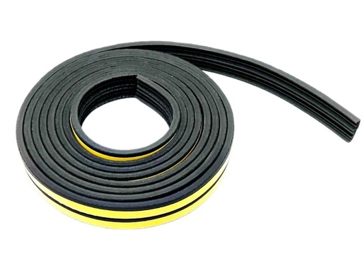 [BR.BUR-E-N] BURLETE AUTOADHESIVO MODELO "E" GOMA 5,2 mts NEGRO