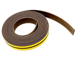 BURLETE AUTOADHESIVO MODELO "I" GOMA  5,2 mts MARRON