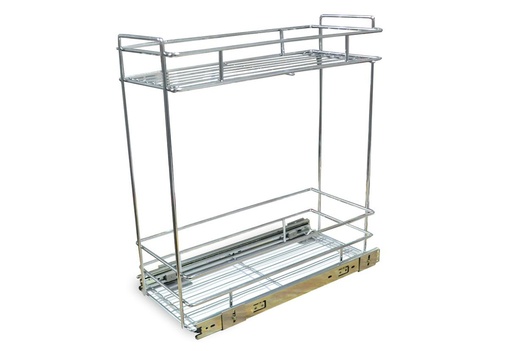 [FA.5037/C] CANASTO EXTRAIBLE 2 NIVELES TELESCOPICO CROMO 5037/C