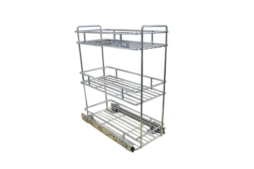 [FA.5023] CANASTO EXTRAIBLE 3 NIVELES TELESCOPICO CROMO 5023