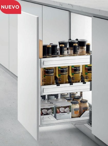 [EH.EHVEBM350AI] CANASTO EXTRAIBLE PARA BAJO MESADA 3 NIVELES 350mm