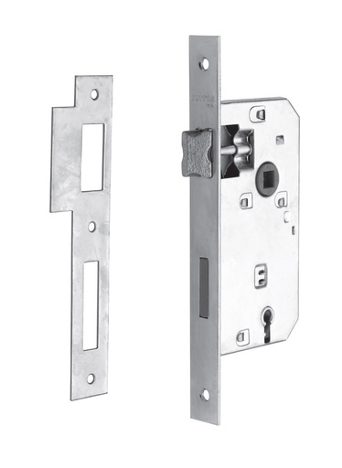 [MI.21HC05] CERRADURA PUERTA PLACA FRENTE RECTO 190x20mm 21ZHC05 MILORD