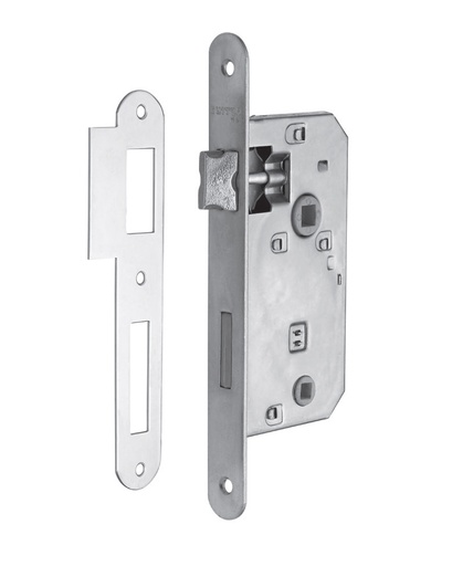 [MI.21HR06] CERRADURA PUERTA PLACA FRENTE REDONDO 190x20mm 21ZHR06 MILORD