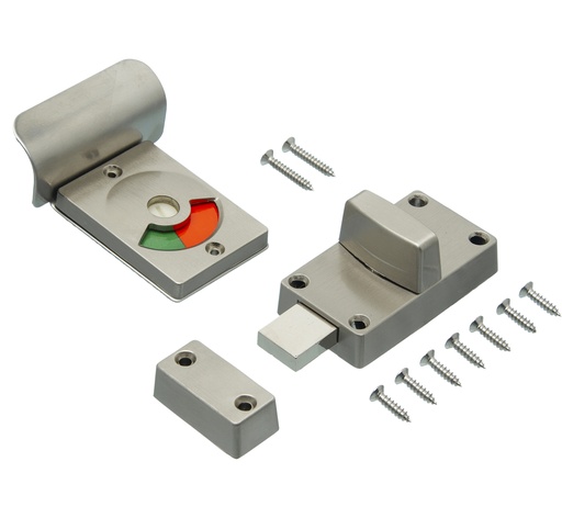 [BR.BRZ-1022] CERROJO P/ BAÑO C/ INDICADOR LIBRE U OCUPADO x1u.