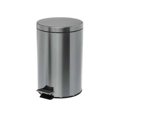 [BR.TB-320] CESTO ACERO INOXIDABLE REDONDO C/PEDAL 20 lts
